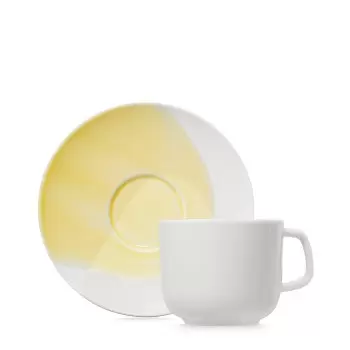 Revol Confluence Collection Espresso Cup And Saucer 8 cl\n\n - Saffron Alabaster white - Set of 6 pcs