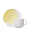 Revol Confluence Collection Espresso Cup And Saucer 8 cl\n\n - Saffron Alabaster white - Set of 6 pcs