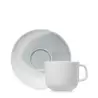Revol Confluence Collection Espresso Cup And Saucer 8 cl\n\n - Fjord Alabaster white - Set of 6 pcs