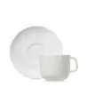Revol Confluence Collection Espresso Cup And Saucer 8 cl\n\n - Coconut milk Alabaster white - Set of 6 pcs