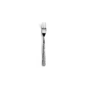 Revol Courchevel Collection Oyster - Canapes Fork - 18/10 hammered stainless steel - Set of 12 pcs