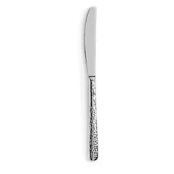 Revol Courchevel Collection Table Knife - 18/10 hammered stainless steel - Set of 12 pcs