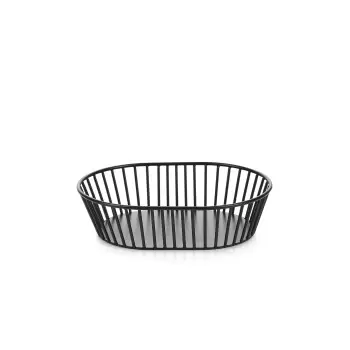 Revol Inspired. By Revol Collection Shallow Bread Basket 20.5 cm - Black metal