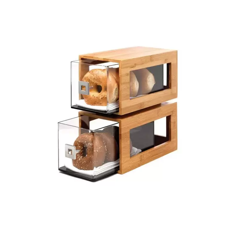 Rosseto BD102 Rosseto Two-Tier Bamboo Column with Drawers - 1 Piece... Rosseto BD102 Rosseto Two-Tier Bamboo Column with Drawers - 1 Piece...