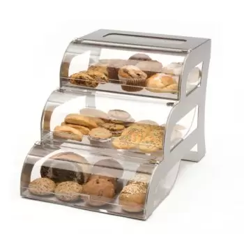 Rosseto BK010 Rosseto Three-Tier Bakery Case with Stainless Steel F...