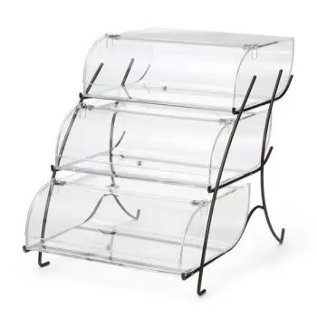 Rosseto BK023 Rosseto Three-Tier Bakery Case with Bronze Wire Stand...