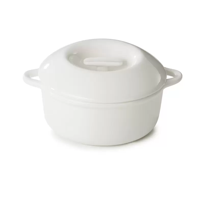 Revol Bombance Collection Round Cocotte 19 cm Oven With Porcelain Lid - Alabaster white Revol Bombance Collection Round Cocotte 19 cm Oven With Porcelain Lid - Alabaster white