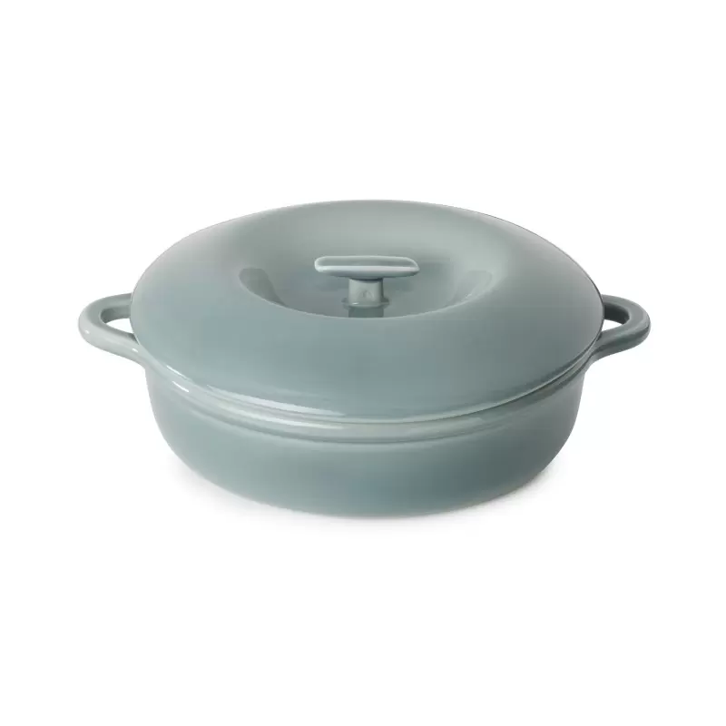 Revol Bombance Collection Round Cocotte 31 cm Induction With Porcelain Lid - Cloud Grey Induction Revol Bombance Collection Round Cocotte 31 cm Induction With Porcelain Lid - Cloud Grey Induction