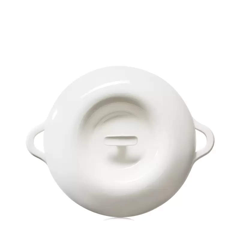 Revol Bombance Collection Porcelain Lid For Cocotte 31 cm Induction Oven - Alabaster white Revol Bombance Collection Porcelain Lid For Cocotte 31 cm Induction Oven - Alabaster white