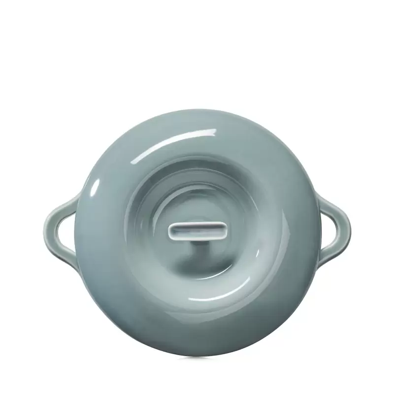 Revol Bombance Collection Porcelain Lid For Cocotte 29 cm Induction Oven - Cloud Grey Revol Bombance Collection Porcelain Lid For Cocotte 29 cm Induction Oven - Cloud Grey