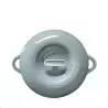 Revol Bombance Collection Porcelain Lid For Cocotte 22 cm Induction Oven - Cloud Grey