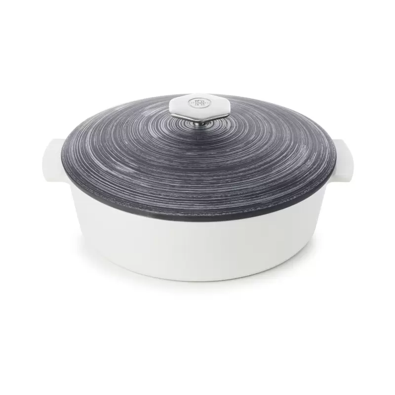 Revol Revolution 2 Collection Shallow Cocotte 11''/28 cm - Matt slate style Induction Crescendo argent Revol Revolution 2 Collection Shallow Cocotte 11''/28 cm - Matt slate style Induction Crescendo argent