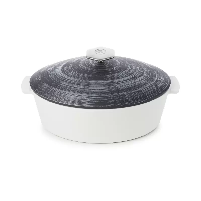 Revol Revolution 2 Collection Oval Cocotte 12.75''/32.5 cm - Matt slate style Induction Crescendo argent Revol Revolution 2 Collection Oval Cocotte 12.75''/32.5 cm - Matt slate style Induction Crescendo argent