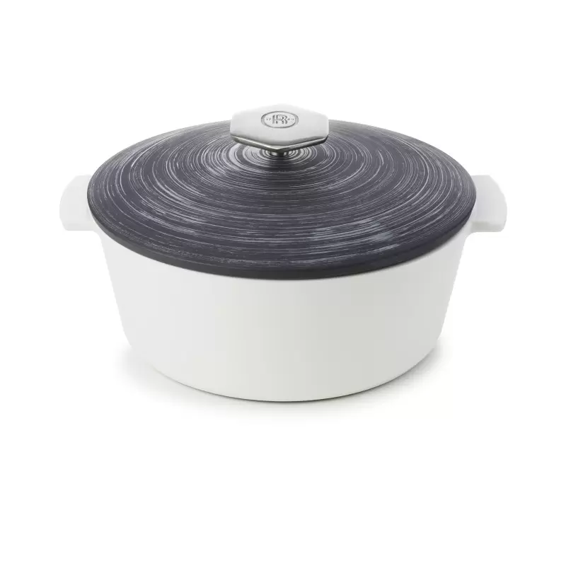 Revol Revolution 2 Collection Round Cocotte 10.25''/26 cm - Matt slate style Induction Crescendo argent Revol Revolution 2 Collection Round Cocotte 10.25''/26 cm - Matt slate style Induction Crescendo argent
