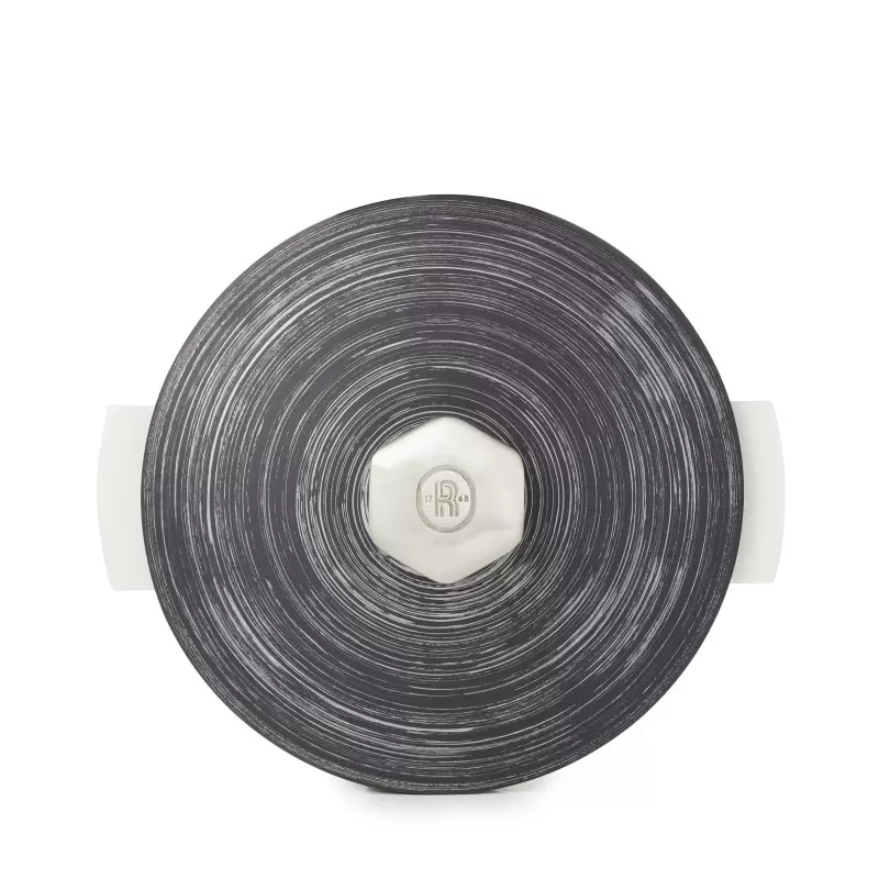 Revol Revolution 2 Collection Ss-Handle Lid/Shallow Cocotte - Matt slate style Crescendo argent Revol Revolution 2 Collection Ss-Handle Lid/Shallow Cocotte - Matt slate style Crescendo argent