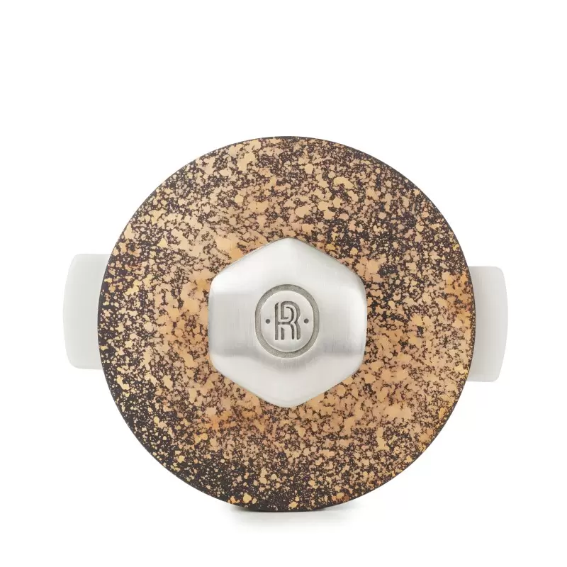 Revol Revolution 2 Collection Ss-Handle Lid For Cocotte 22C - Matt slate style Cosmos Gold Revol Revolution 2 Collection Ss-Handle Lid For Cocotte 22C - Matt slate style Cosmos Gold