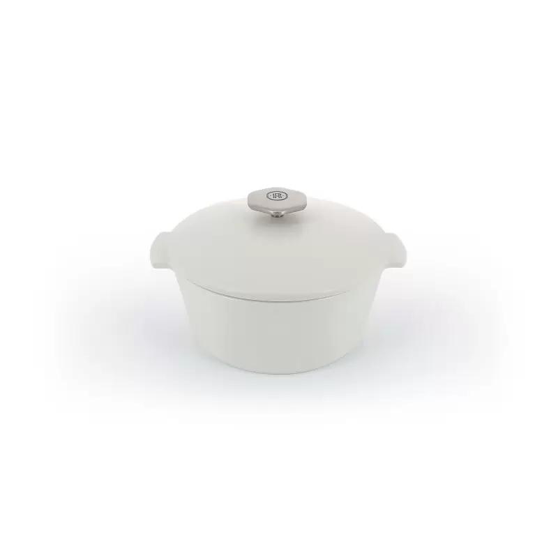 Revol Revolution 2 Collection Round Cocotte 9''/22 cm - Satin white Induction Revol Revolution 2 Collection Round Cocotte 9''/22 cm - Satin white Induction