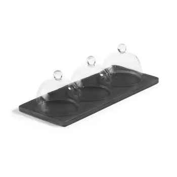 Revol SWEETIE Collection Tray With 3 Dome - Nacryl Anthracite - Set of 6 pcs