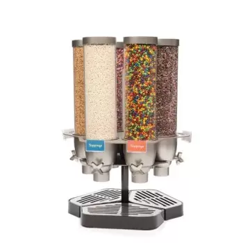 Rosseto EZ-SERV 1.3 gal. 6-Container Carousel TableTop Dispenser - 1 Piece - 21 x 21 x 27.5 In.