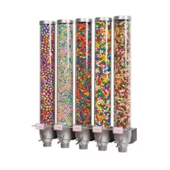 Rosseto EZ574 Rosseto EZ-SERV Tall 2.5 Gal. 5-Container Wall Mount ...