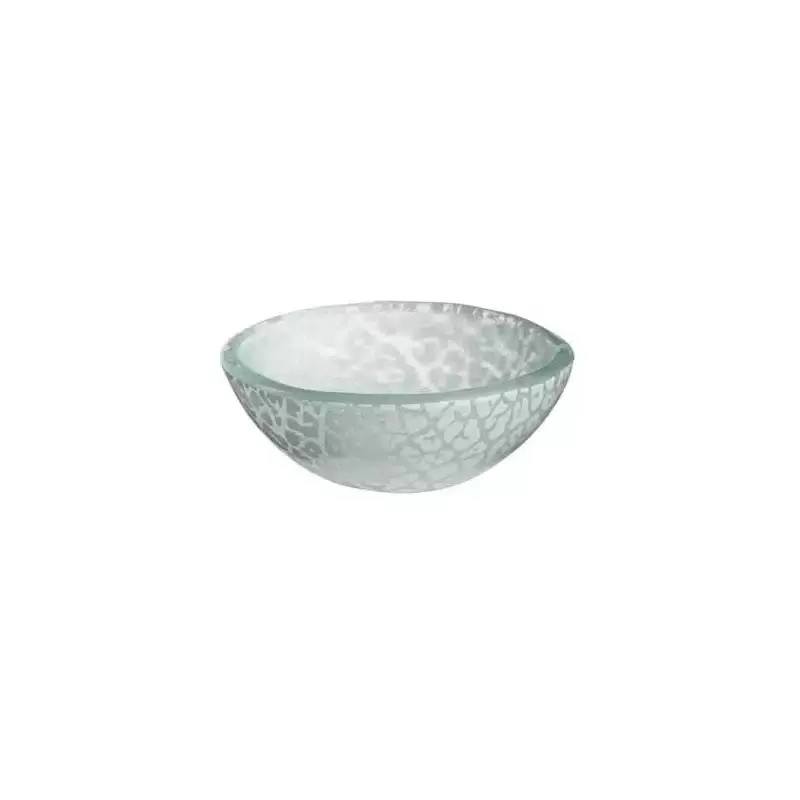 Rosseto GLS056W Rosseto Foglia White Mini Round Deep Handmade Glass...