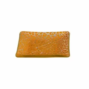 Rosseto GLS058M Rosseto Foglia Mustard Mini Square Handmade Glass P...