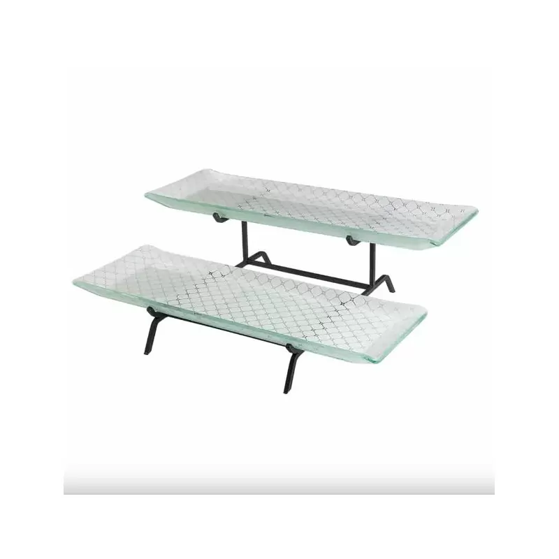 Rosseto GST02WFP Rosseto 2 Level Blk Metal Flat Packed Stand with T...