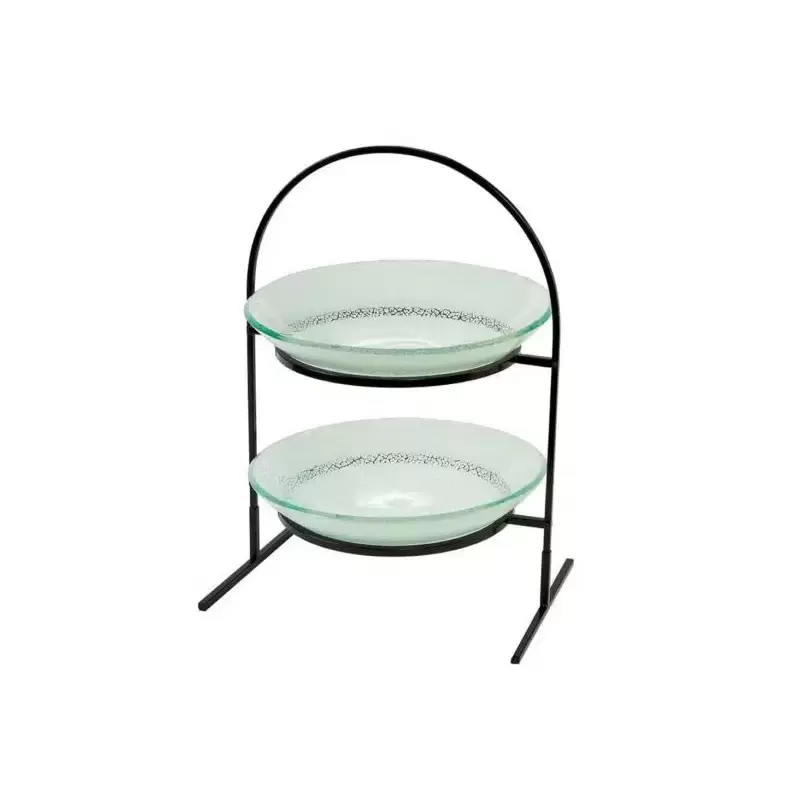 Rosseto GST08WFP Rosseto 2 Level Round Black Metal Flat Packed Stan...