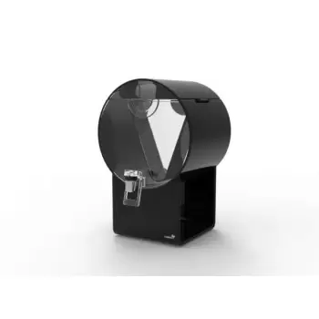 Rosseto LD181 Rosseto Lucid Barrel 3 Gal. Black Acrylic Beverage Di...