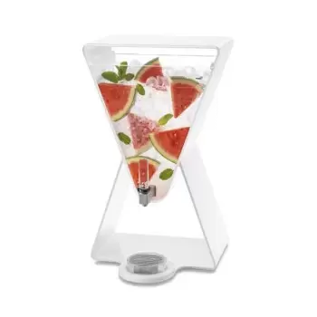 Rosseto LD184 Rosseto Lucid Prism 3 Gal. White Acrylic Beverage Dis...