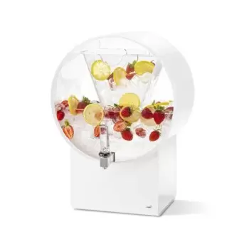 Rosseto LD182 Rosseto Lucid Barrel 5 Gal. White Acrylic Beverage Di...