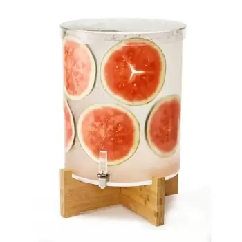 Rosseto LD178 Rosseto Pool 14 Gal. Beverage Dispenser with Bamboo B...