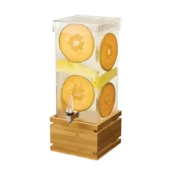 Rosseto LD180 Rosseto Square 4 Gal. Beverage Dispenser with Bamboo ...