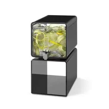 Rosseto LD188 Rosseto Lucid Cuboid 2 Gal. Black Acrylic Beverage Di...