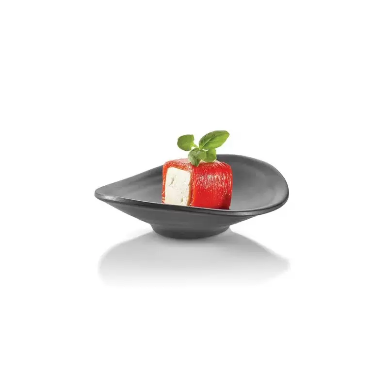 Rosseto MEL007 Rosseto Rustic Black Melamine Scallop Mini Dish (Set...