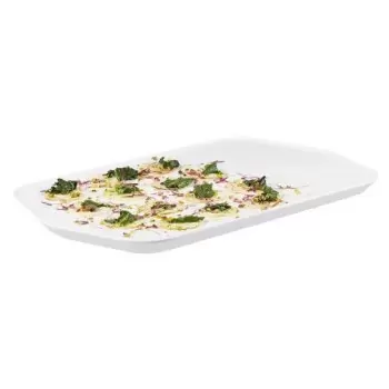 Rosseto MEL024 Rosseto Forme' Melamine Rectangle White Tray (Set of...