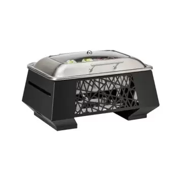 Rosseto SK064 Rosseto GEO Multi-Chef 10” Black Chafer with Soft Clo...