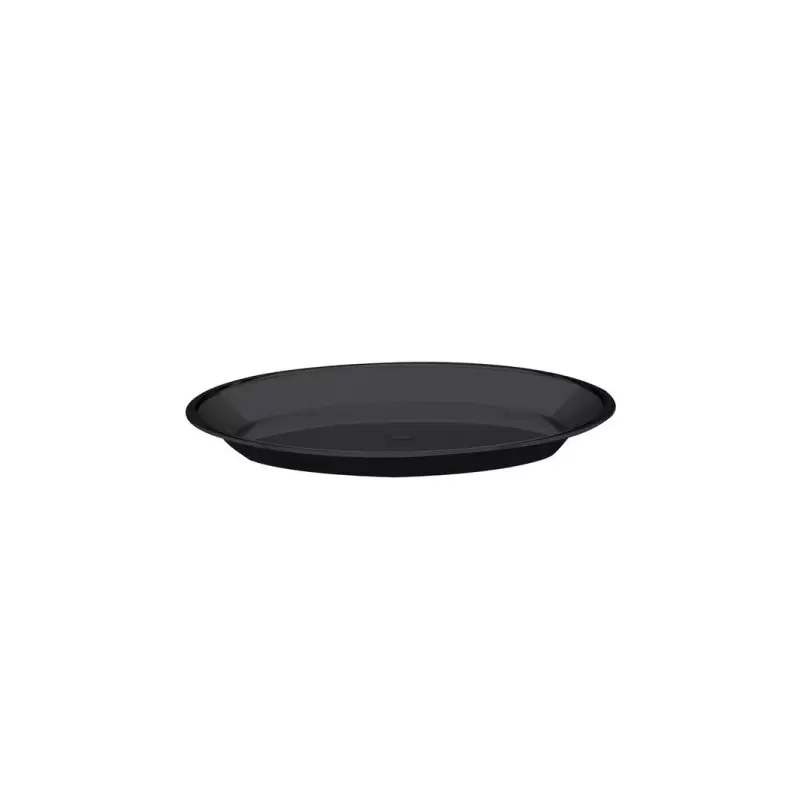 Cal-Mil 15" Round Shallow Tray Blk Cal-Mil 15" Round Shallow Tray Blk