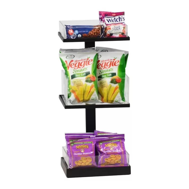 Cal-Mil 3-Tier Black Metal Merchandising Stand 9 1/2" x 7" x 20 1/2" Cal-Mil 3-Tier Black Metal Merchandising Stand 9 1/2" x 7" x 20 1/2"