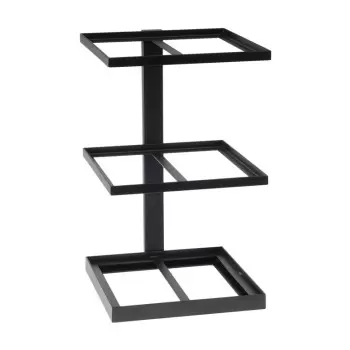 Cal-Mil 3-Tier Black Metal Merchandising Stand 12 1/2" x 13 1/4" x 20 1/2"