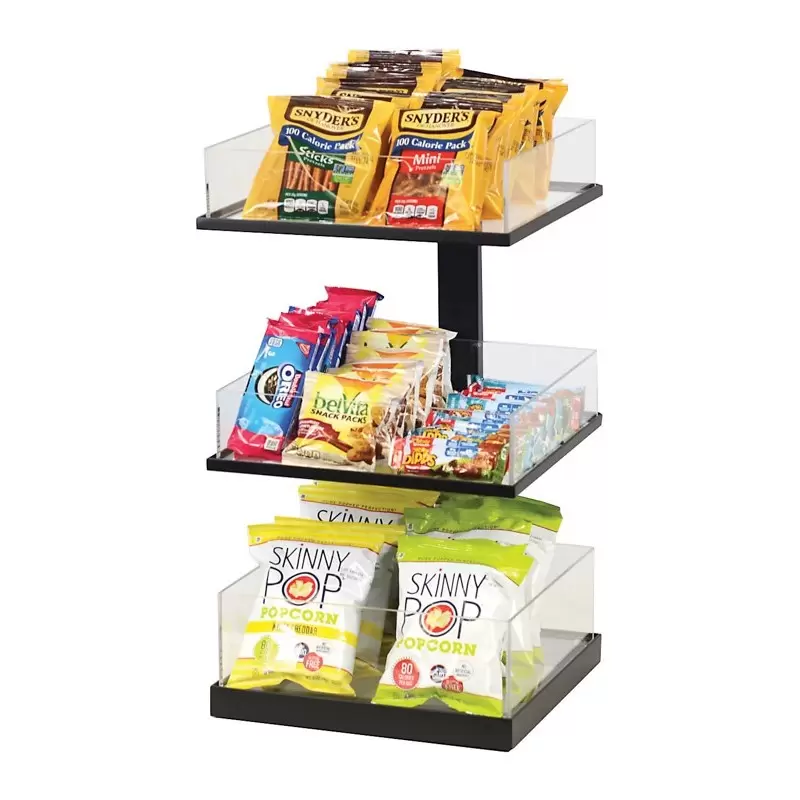 Cal-Mil 3-Tier Black Metal Merchandising Stand 12 1/2" x 13 1/4" x 20 1/2" Cal-Mil 3-Tier Black Metal Merchandising Stand 12 1/2" x 13 1/4" x 20 1/2"