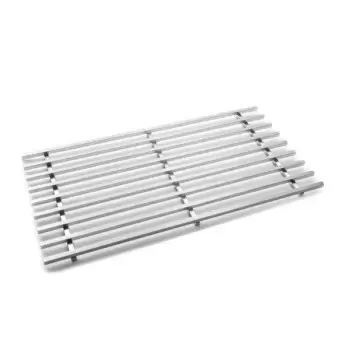 Rosseto Multi-Chef Rectangle Stainless Steel Track Grill - 1 Piece - 23.25 x 11.75 x 0.75 In.