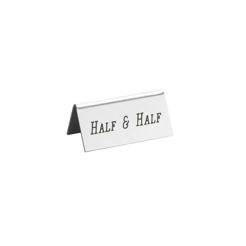 Cal-Mil Silver Half & Half Beverage Tent - 3" x 1" x 1 1/2" Cal-Mil Silver Half & Half Beverage Tent - 3" x 1" x 1 1/2"