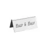Cal-Mil Silver Half & Half Beverage Tent - 3" x 1" x 1 1/2"