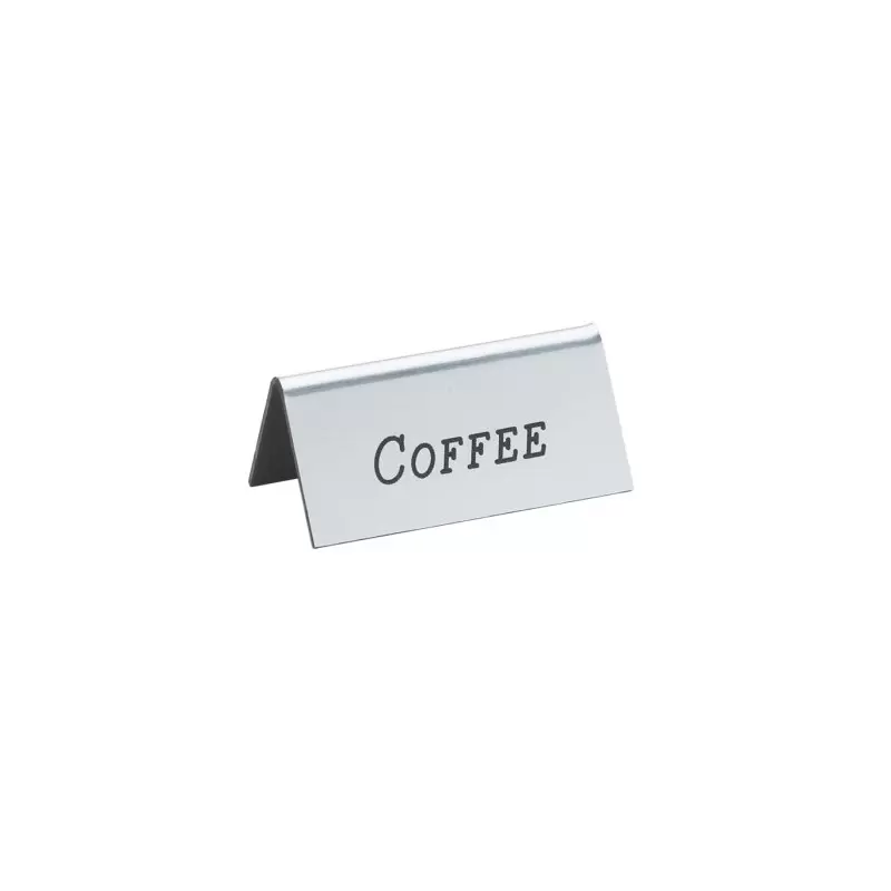 Cal-Mil Silver Coffee Beverage Tent - 3" x 1" x 1 1/2" Cal-Mil Silver Coffee Beverage Tent - 3" x 1" x 1 1/2"