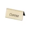 Cal-Mil Gold Coffee Beverage Tent - 3" x 1" x 1 1/2"