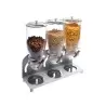Cal-Mil Turn N Serve Platinum 3.5 Liter Triple Canister Cereal Dispenser