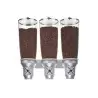 Cal-Mil Turn N Serve Platinum Wall Mount 5 Liter Triple Canister Cereal Dispenser