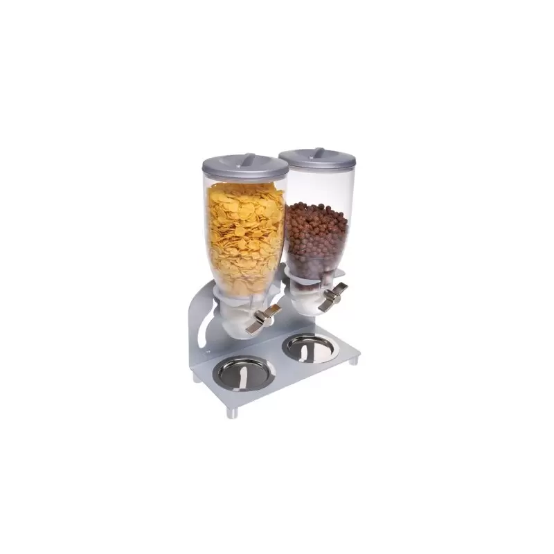 Cal-Mil Turn N Serve Platinum 3.5 Liter Double Canister Cereal Dispenser Cal-Mil Turn N Serve Platinum 3.5 Liter Double Canister Cereal Dispenser