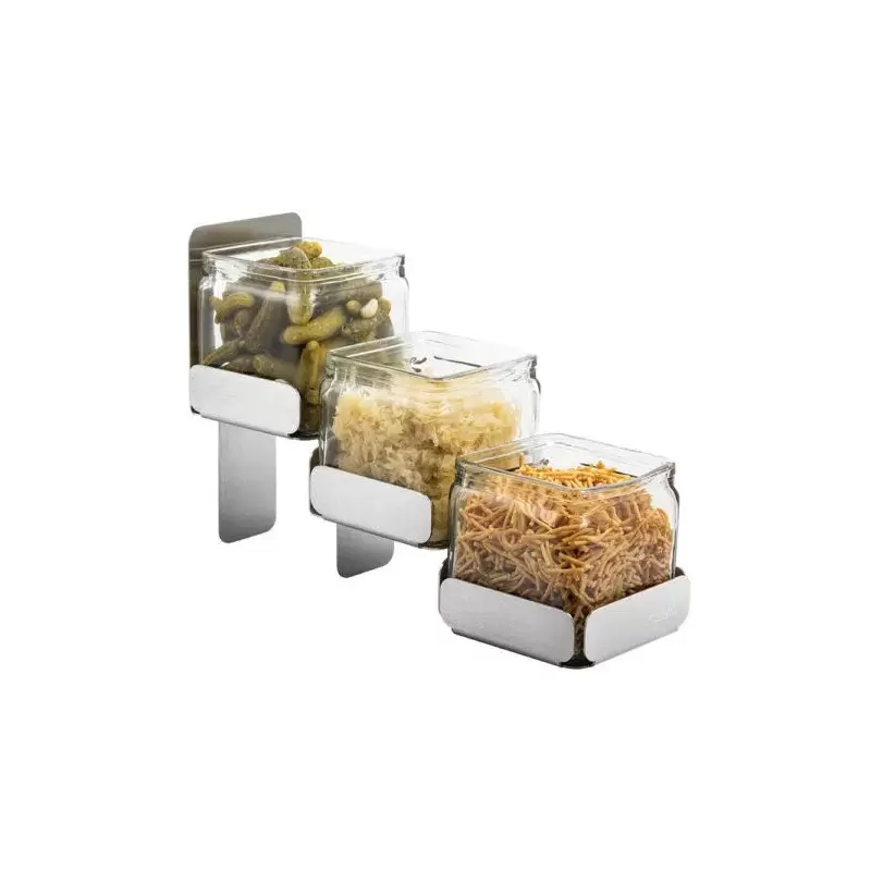 Rosseto SM324 Rosseto 3 Level Stainless Steel Condiment Station wit...